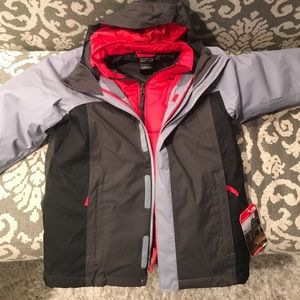 Boys north face 2in1 jacket